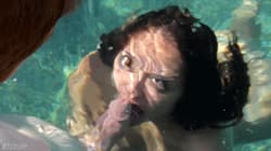 sexy sucking underwater'