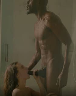 Anya Olsen [BLACKED] - sucking black cock in the shower'