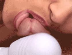 Close up cum shot in mouth . Lovely'