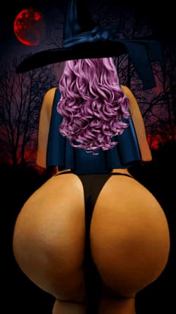 Sexy witch with amazing ass'